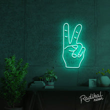 Load image into Gallery viewer, Peace Out! Neon Sign