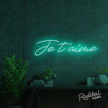 Load image into Gallery viewer, "Je t'aime" I love you Neon Sign