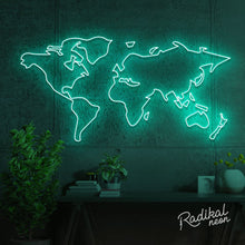 Load image into Gallery viewer, World Map LED Neon Sign