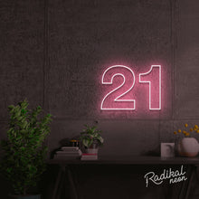 Load image into Gallery viewer, "The Big Two-One" 21st Neon Sign