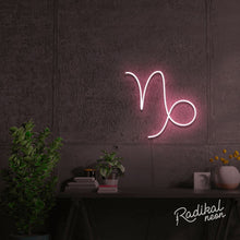Load image into Gallery viewer, Capricorn Astrology Neon Sign - Blush Pink