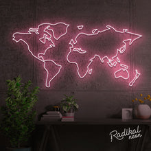 Load image into Gallery viewer, World Map LED Neon Sign