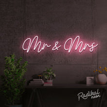 Load image into Gallery viewer, Mr & Mrs Wedding Neon Sign