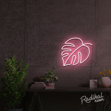 Load image into Gallery viewer, "Greenery" Monstera Leaf Neon Sign