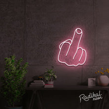 Load image into Gallery viewer, middle finger neon sign