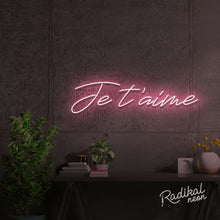 Load image into Gallery viewer, "Je t'aime" I love you Neon Sign