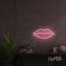 Load image into Gallery viewer, "Smooch" Lips Neon Sign