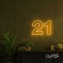 Load image into Gallery viewer, "The Big Two-One" 21st Neon Sign