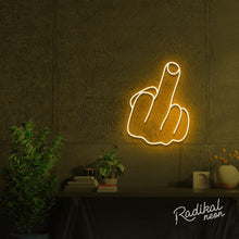 Load image into Gallery viewer, middle finger neon sign