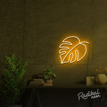 Load image into Gallery viewer, "Greenery" Monstera Leaf Neon Sign