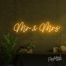 Load image into Gallery viewer, Mr & Mrs Wedding Neon Sign