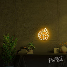 Load image into Gallery viewer, Monstera Leaf II Neon Sign