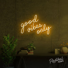 Load image into Gallery viewer, Good Vibes Only Neon Sign