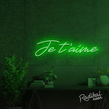Load image into Gallery viewer, "Je t'aime" I love you Neon Sign