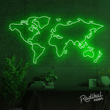 Load image into Gallery viewer, World Map LED Neon Sign