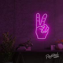 Load image into Gallery viewer, Peace Out! Neon Sign