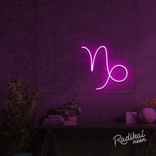 Load image into Gallery viewer, Capricorn Astrology Neon Sign - Hot Pink