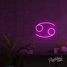 Load image into Gallery viewer, Cancer Astrology Neon Sign - Hot Pink