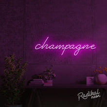 Load image into Gallery viewer, Champagne Neon Sign - Hot Pink