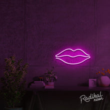 Load image into Gallery viewer, "Smooch" Lips Neon Sign