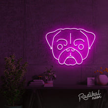 Load image into Gallery viewer, Pug Dog Neon Sign