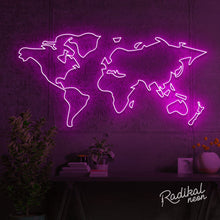 Load image into Gallery viewer, World Map LED Neon Sign