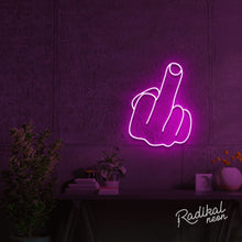 Load image into Gallery viewer, middle finger neon sign