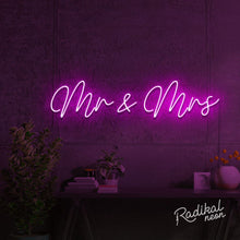 Load image into Gallery viewer, Mr & Mrs Wedding Neon Sign