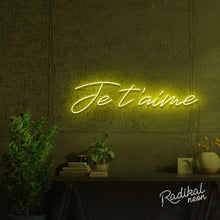 Load image into Gallery viewer, "Je t'aime" I love you Neon Sign