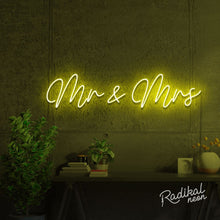 Load image into Gallery viewer, Mr & Mrs Wedding Neon Sign