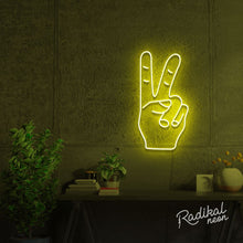 Load image into Gallery viewer, Peace Out! Neon Sign