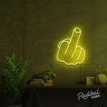 Load image into Gallery viewer, middle finger neon sign