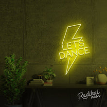 Load image into Gallery viewer, "Let’s Dance" Bowie Neon Sign - Lemon Yellow