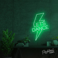 Load image into Gallery viewer, "Let’s Dance" Bowie Neon Sign - Teal