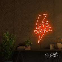 Load image into Gallery viewer, "Let’s Dance" Bowie Neon Sign - Bright Orange