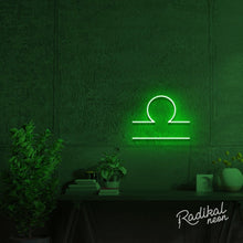 Load image into Gallery viewer, Libra Zodiac Neon Sign - Bright Green