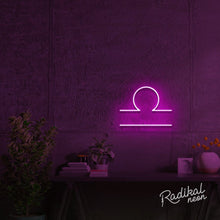 Load image into Gallery viewer, Libra Zodiac Neon Sign - Hot Pink