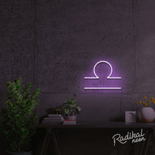 Load image into Gallery viewer, Libra Zodiac Neon Sign - Pale Purple