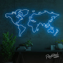 Load image into Gallery viewer, World Map LED Neon Sign