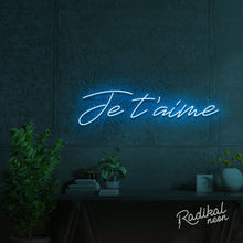 Load image into Gallery viewer, "Je t'aime" I love you Neon Sign