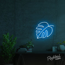 Load image into Gallery viewer, "Greenery" Monstera Leaf Neon Sign