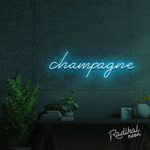 Load image into Gallery viewer, Champagne Neon Sign - Pale Blue
