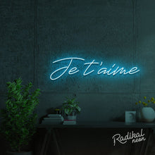 Load image into Gallery viewer, "Je t'aime" I love you Neon Sign