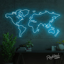 Load image into Gallery viewer, World Map LED Neon Sign