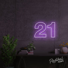 Load image into Gallery viewer, "The Big Two-One" 21st Neon Sign
