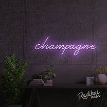 Load image into Gallery viewer, Champagne Neon Sign - Pale Purple