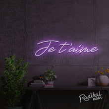 Load image into Gallery viewer, "Je t'aime" I love you Neon Sign