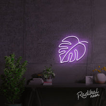 Load image into Gallery viewer, "Greenery" Monstera Leaf Neon Sign