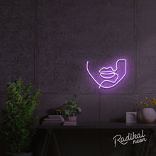 Load image into Gallery viewer, "Speak" Continuous Line Figure Neon Sign