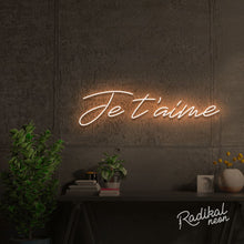 Load image into Gallery viewer, "Je t'aime" I love you Neon Sign